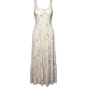 Vintage XSP Cotton Sarah Arizona Dress Pastel Floral Tiered Maxi Sleeveless Boho